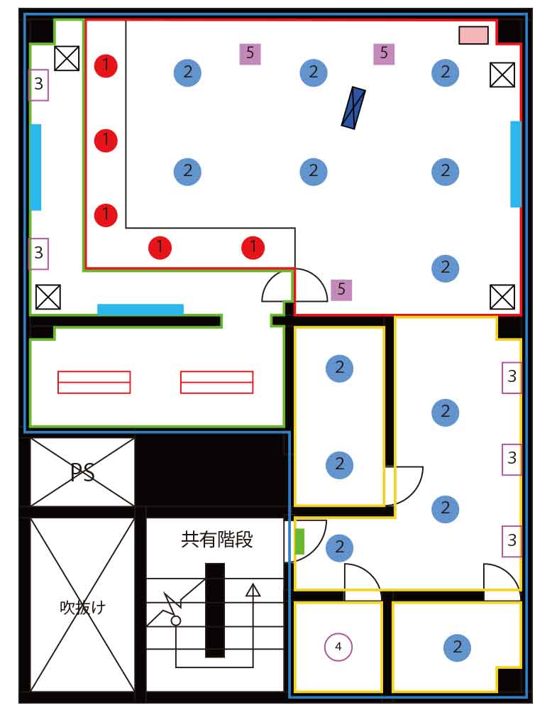 照明音響設備配置図面作成の書き方